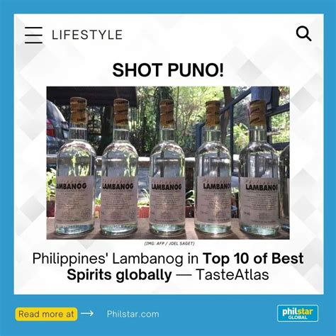 Quezon’s Lambanog ranks 10th world’s best.